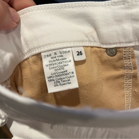Rag & Bone Dre Capri white jeans size 26 - Picture 9 of 16